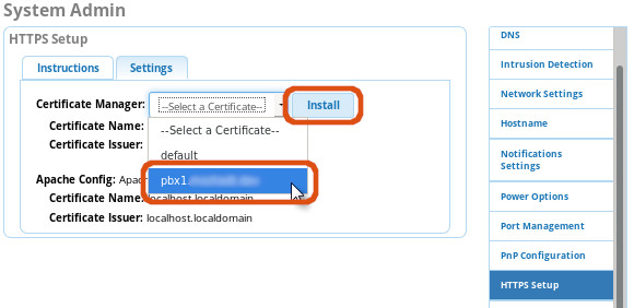 LetsEncrypt Port selection in Sysadmin module not working